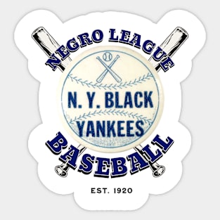 NY Black Yankees Negro League Baseball Sticker